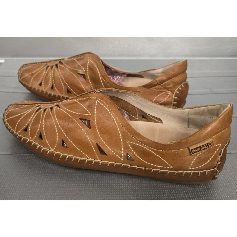 Picolinos Jerez Calfskin Leather Driving Moccasin Shoe Sz 8.5 Casual SlipOn EUC